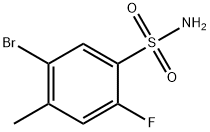 5-BROMO-2-FLUORO-4-METHYLBENZENESULFONAMIDE 结构式