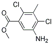 3-甲基-5-氨基-2,4-二氯苯甲酸甲酯 结构式