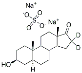 SODIUM 5A-ANDROSTAN-3B-OL-17-ONE-16,16-D2 SULFATE 结构式