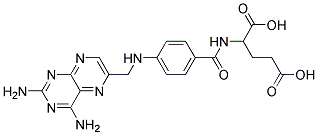 AMINOPTERIN 10-4M (AN ANALOGUE FOLIC ACID WHICH INHIBITS THE DE NOVO SYNTHESIS OF PURINES AND PYRAMIDINES), 100 ML 结构式