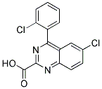 6-CHLORO-4-(2-CHLOROPHENYL)-2-QUINAZOLINECARBOXYLIC ACID 结构式