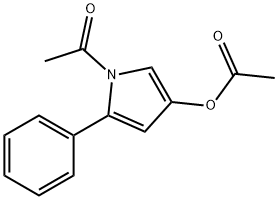 N-乙酰基-3-乙酰氧基-5-苯基吡咯 结构式