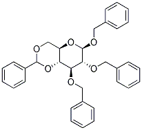 BENZYL 2,3-DI-O-BENZYL-4,6-O-BENZYLIDENE-B-D-GLUCOPYRANOSIDE 结构式