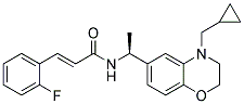 (S)-N-[1-(4-CYCLOPROPYLMETHYL-3,4-DIHYDRO-2H-BENZO[1,4]OXAZIN-6-YL)-ETHYL]-3-(2-FLUORO-PHENYL)ACRYLAMIDE 结构式