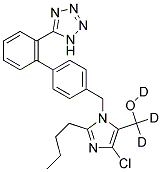 2-(丁基-4,4,4-D<SUB>3</SUB>)-4-氯-1-[[2'-(2H-四唑-5-基)[1,1'-联苯]-4-基]甲基]-1H-咪唑-5-甲醇 结构式
