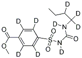 METHYL 4-BUTYLAMINOCARBONYLAMINOSULFONYLBENZOATE-D9 结构式