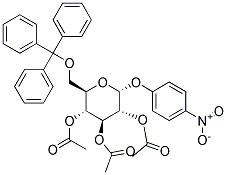 4-NITROPHENYL 2,3,4-TRI-O-ACETYL-6-O-TRITYL-A-D-GLUCOPYRANOSIDE 结构式