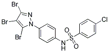 N1-[4-(3,4,5-TRIBROMO-1H-PYRAZOL-1-YL)PHENYL]-4-CHLOROBENZENE-1-SULPHONAMIDE 结构式