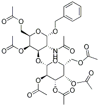 BENZYL-2-ACETAMIDO-4,6-DI-O-ACETYL-3-O-(2,3,4,6-TETRA-O-ACETYL-BETA-D-GALACTOSYL)-2-DEOXY-ALPHA-D-GALACTOPYRANOSIDE 结构式