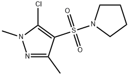 5-氯-1,3-二甲基-4-(吡咯烷-1-基磺酰基)-1H-吡唑 结构式