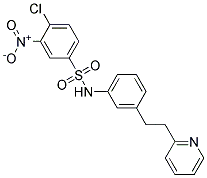 N1-{3-[2-(2-PYRIDYL)ETHYL]PHENYL}-4-CHLORO-3-NITROBENZENE-1-SULPHONAMIDE 结构式