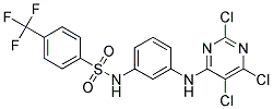 N1-{3-[(2,5,6-TRICHLOROPYRIMIDIN-4-YL)AMINO]PHENYL}-4-(TRIFLUOROMETHYL)BENZENE-1-SULPHONAMIDE 结构式