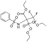 ETHYL 2-(DIETHOXYPHOSPHORYL)-3,3,3-TRIFLUORO-2-[(PHENYLSULPHONYL)AMINO]PROPANOATE 结构式