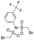 BROMO-N-[(BROMOMETHYL)SULPHONYL]-N-[3-(TRIFLUOROMETHYL)PHENYL]METHANESULPHONAMIDE 结构式
