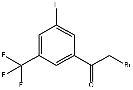 2-溴-1-(3-氟-5-(三氟甲基)苯基)乙酮 结构式