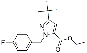 Ethyl 3-tert-butyl-1-(4-fluorobenzyl)-1H-pyrazole-5-carboxylat 结构式