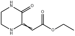 (2E)-(3-氧代哌嗪-2-基亚甲基)乙酸乙酯 结构式