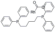 羰基[(1,5-二苯基膦)戊基]氯化铑(I) 结构式