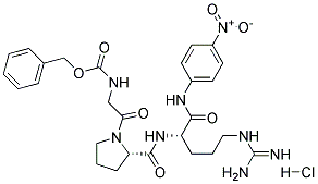 N-苄氧羰基甘氨酰-L-脯氨酰-L-精氨酸-4-硝基苯胺盐酸盐 结构式