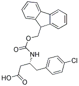 (R)-3-(Fmoc-amino)-4-(4-chlorophenyl)butyric acid 结构式