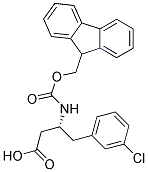 (R)-3-(Fmoc-amino)-4-(3-chlorophenyl)butyric acid 结构式