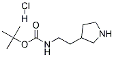 3-(N-Boc-aminoethyl)pyrrolidine hydrochloride 结构式