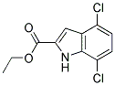 Ethyl 4,7-dicloroindole-2-carboxylate 结构式