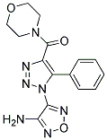 3-Amino-4-[4-(morpholin-4-ylcarbonyl)-5-phenyl-1H-1,2,3-triazol-1-yl]-1,2,5-oxadiazole 结构式