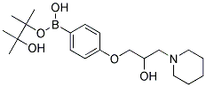 4-(2-Hydroxy-3-piperidin-1-ylpropoxy)benzeneboronic acid, pinacol ester 结构式