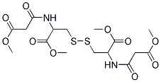 methyl 3-({3-methoxy-2-[(3-methoxy-3-oxopropanoyl)amino]-3-oxopropyl}dithio)-2-[(3-methoxy-3-oxopropanoyl)amino]propanoate 结构式