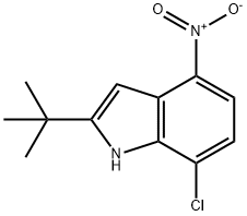 2-TERT-BUTYL-7-CHLORO-4-NITROINDOLE 结构式
