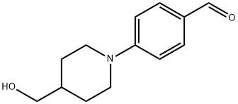 4-[4-(HYDROXYMETHYL)PIPERIDIN-1-YL]BENZALDEHYDE 结构式