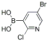 5-溴-2-氯吡啶-3-硼酸 结构式