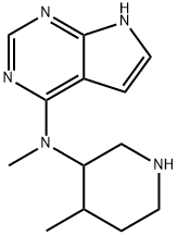N-甲基-N-((3S,4S)-4-甲基哌啶-3-基)-7H-吡咯并[2,3-D]嘧啶-4-胺 结构式