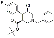 (3S,4R,5R)-1-BENZYL-5-CHLORO-4-(4-FLUORO-PHENYL)-PIPERIDINE-3-CARBOXYLIC ACID TERT-BUTYL ESTER 结构式