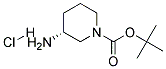 (R)-1-BOC-3-AMINOPIPERIDINE HYDROCHLORIDE 结构式