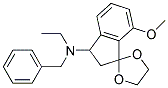 3-(N-Benzyl-N-ethylamino)-1,1-(ethylenedioxy)-7-methoxyindan 结构式