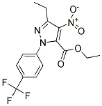 3-ETHYL-4-NITRO-1-[4-(TRIFLUOROMETHYL)PHENYL]-1H-PYRAZOLE-5-CARBOXYLIC ACID ETHYL ESTER 结构式