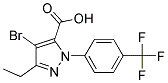 4-BROMO-3-ETHYL-1-[4-(TRIFLUOROMETHYL)PHENYL]-1H-PYRAZOLE-5-CARBOXYLIC ACID 结构式