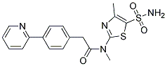 N-[5-(Aminosulfonyl)-4-Methyl-1,3-Thiazole-2-Yl]-N-Methyl-2-[4-(2-Pyridinyl)Phenyl]Acetamide 结构式