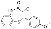 (2S, 3S)-(+)-3-Hydroxy-2-(4-Methoxy Phenyl)-2,3-Dihydro-1,5-Benzothiazepin-4(5H)-One 结构式