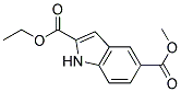 Ethyl 5-methoxycarbonylindole-2-carboxylate 结构式