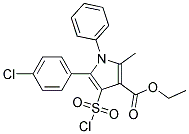 ETHYL 5-(4-CHLOROPHENYL)-4-(CHLOROSULFONYL)-2-METHYL-1-PHENYL-1H-PYRROLE-3-CARBOXYLATE 结构式