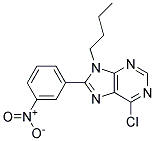 9-BUTYL-6-CHLORO-8-(3-NITROPHENYL)-9H-PURINE 结构式