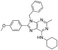 9-BENZYL-N-CYCLOHEXYL-8-(4-METHOXYPHENYL)-2-METHYL-9H-PURIN-6-AMINE 结构式