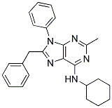 8-BENZYL-N-CYCLOHEXYL-2-METHYL-9-PHENYL-9H-PURIN-6-AMINE 结构式