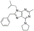 8-BENZYL-9-ISOBUTYL-2-METHYL-6-(PYRROLIDIN-1-YL)-9H-PURINE 结构式
