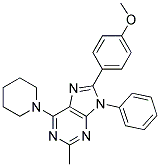 8-(4-METHOXYPHENYL)-2-METHYL-9-PHENYL-6-(PIPERIDIN-1-YL)-9H-PURINE 结构式