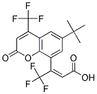 6-(TERT-BUTYL)-8-(2-CARBOXY-1-TRIFLUOROMETHYL-(E)-ETHEN-1-YL)-4-TRIFLUOROMETHYL-COUMARIN 结构式