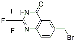 2-三氟甲基-6-溴甲基喹唑啉酮 结构式